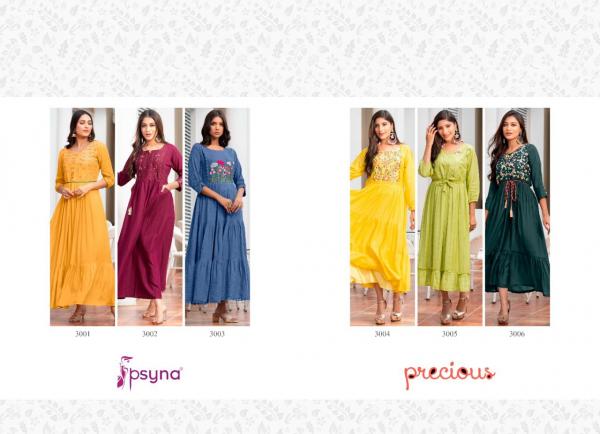 Psyna Precious 3 Designer Ethnic Wear Long Kurti 